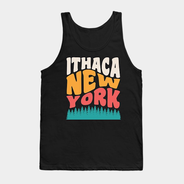 Ithaca New York State Parks Hiking Camping Tank Top by PodDesignShop